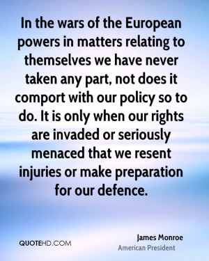 we have never taken any part, not does it comport with our policy ...