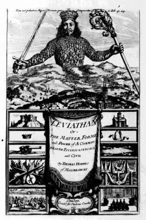 Frontispiece to Thomas Hobbes, The Leviathan (1651)