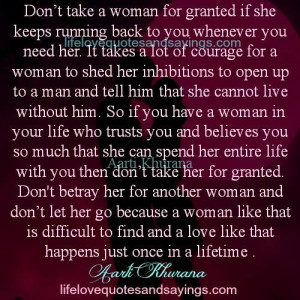 Don’t Take Love For Granted..