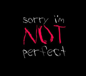 sorry, okay? I know I'm not perfect, so stop pointing it out to me ...