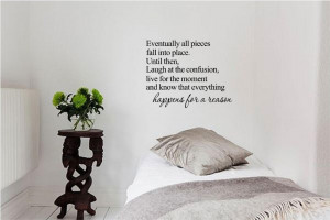 all pieces fall into place. Vinyl wall art Inspirational quotes ...