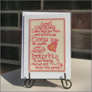 Footprints - Inspirational Heart Love Quotes Handmade Cross-stitch ...