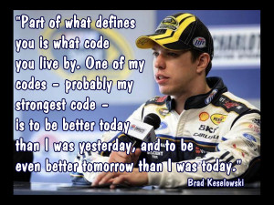 Brad Keselowski NASCAR Driver Photo Quote Poster Fan Wall Art Print ...