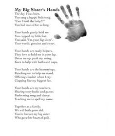 Present this poem to Big Brother/Big Sister: from New Baby More