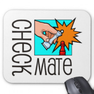 Checkmate! Chess pieces (brainy board game) Mouse Pad