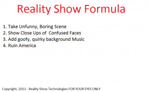 Reality show formula