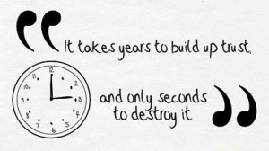 It Takes Years To Build Up Trust & Seconds To Destroy It Quote
