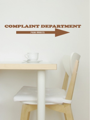 complaint department funn quotes wall words decals lettering