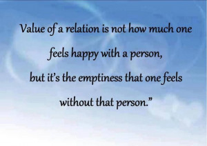 Value of a relationship