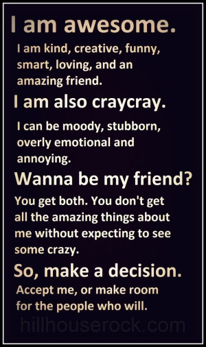 am awesome. I am also craycray. #Friendship #AboutMe #Relationships ...