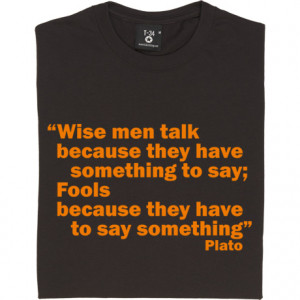 Greek Philosopher Plato Quotes Plato wise men quote t-shirt.