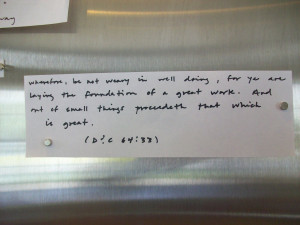 thoughtful quotes. And I love my sister's handwriting)