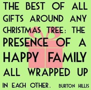 Happy family christmas quote