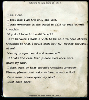 Kotonoha no Hana Disc 1 Quote by MegaBleachy