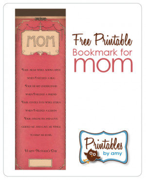 made this bookmarks for Mother’s Day last year with one of The ...