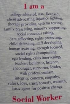 social worker manifesto | Social Workers ROCK! More