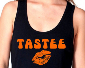 OITNB TASTEE. Kissing Lips. Unisex fit Black Tank top.Orange is the ...