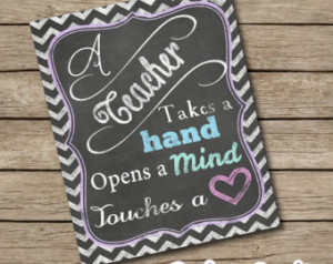 ChalkBoard Chalk Teacher Inspiratio nal Quote Wall / Desk Art Sign ...