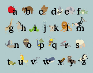 abc's animals free printable
