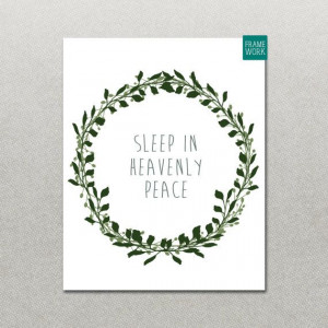 INSTANT DOWNLOAD Sleep in Heavenly Peace Floral Printable Quote Art ...