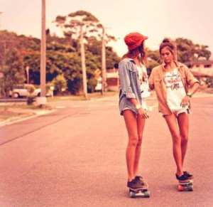 cool, girls, skate, sketen, vans, vintage