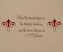 Bless Food Family Love Wall Decal