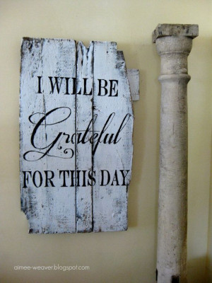 Handpainted Wood Barn Door with Grateful Quote