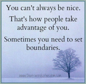 You can't always be nice