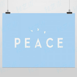 Peace-Blue-Modern-Motivational-Quotes-Typography-Original-Hipster ...