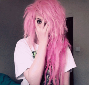 pink hair, rosa