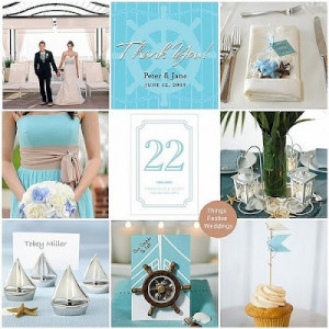 Nautical Wedding Theme in Aqua #nauticalwedding #aquawedding # ...