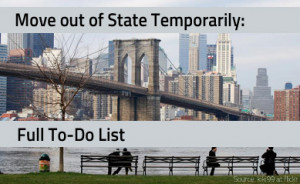 Moving out of State Temporarily: Full List to Do