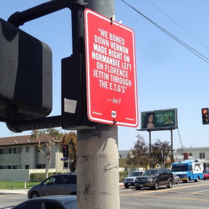 New “RAP QUOTES” – Signs on Original Locations in Los Angeles by ...