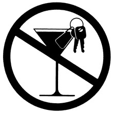 Illustration of no drinking and driving sign