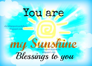 you are my sunshine free card