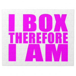 Funny Girl Boxers Quotes : I Box Therefore I am Jigsaw Puzzles