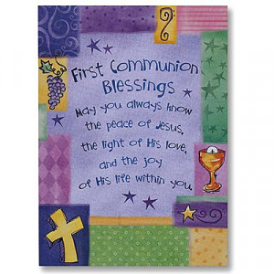 Bread and Wine First Communion Greeting Card