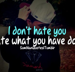 No I Don’t Hate You, I Just Hate What You Have Become.