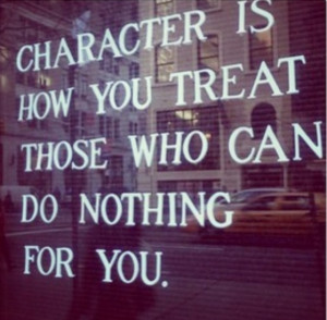 CHARACTER DOESN'T COME FROM USING PEOPLE