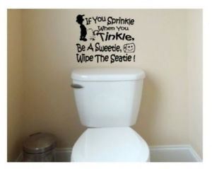 ... Sprinkle When You Tinkle Wall Decals Vinyl Stickers Quotes Bathroom