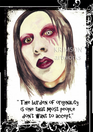 Marilyn Manson with Quote by KrimsonArtworks