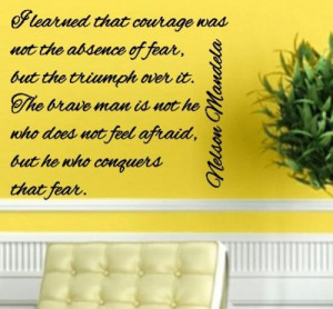 FREE SHIPPING - COURAGE NELSON MANDELA INSPIRATIONAL QUOTE 2 WALL ...