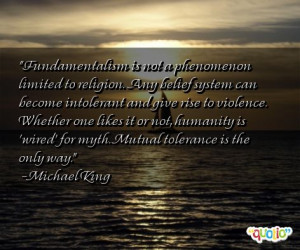 Fundamentalism is not a phenomenon limited to