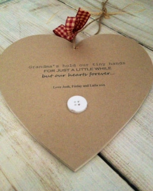 Grandma's hold our hands for just a tiny while... custom personalised ...