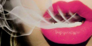lips, love, pink, quotes, rose, smoke