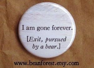 The famous quote and stage direction from 