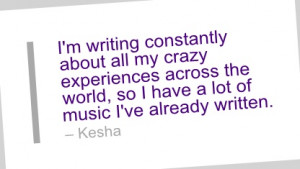 ... so i have a lot of music i've already written.