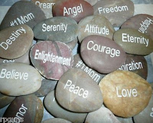 Engraved River Rocks. YOU CHOOSE Sayings Quotes Rock Garden More I-W