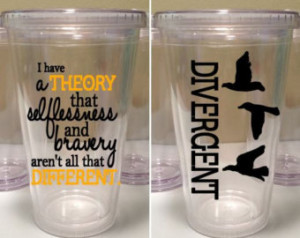 Divergent Quote 16 oz. Tumbler with three birds ...