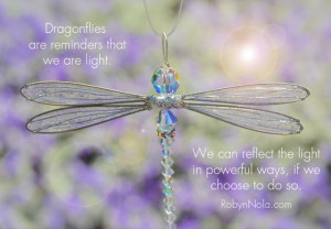 Dragonflies are reminders that we are light. We can reflect the light ...